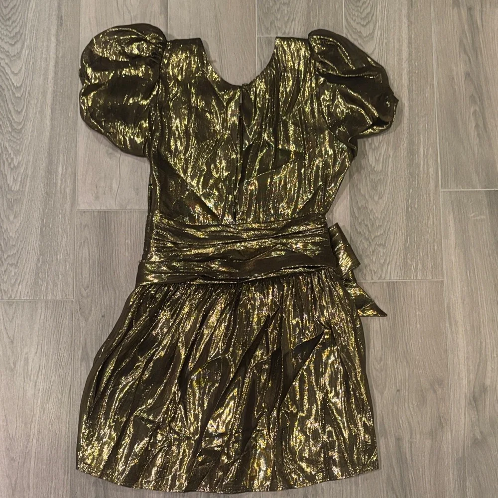 Love Shack Fancy Women’s Gold Dress Size00 - Picture 3 of 8